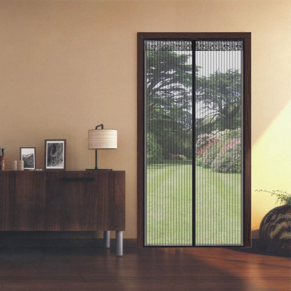 Door Curtain-Mesh Screen Net Home Magnetic Foldable Anti Mosquito Door Curtain - Image 4